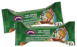 Sladký tvaroh v čokoláde s karamelovou náplňou a arašidy 40g Buratino