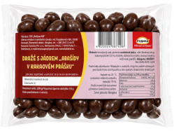 Dražé s jadrom „Arašidy v kakaovom prášku“ 250g Rodyna
