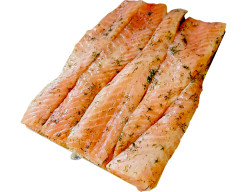 Marinované lososové brušné časti s koprem 500 g