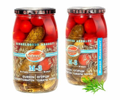 Assorti okurky a cherry rajčata M-3 900 g Lackmann