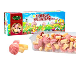 Jemné sušienky Hubičky s jahodovou príchuťou 170g Miltonas