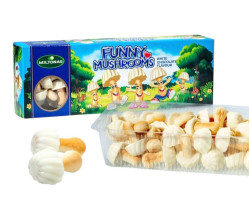 Jemné sušienky Hubičky s bielou čokoládou 170g Miltonas