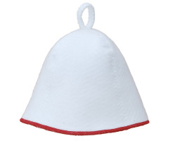 Čiapka na banju (saunu) Komfort bielo-červená