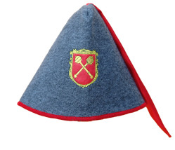 Čiapka na banju (saunu) Kozаts'ka červeno-sivá