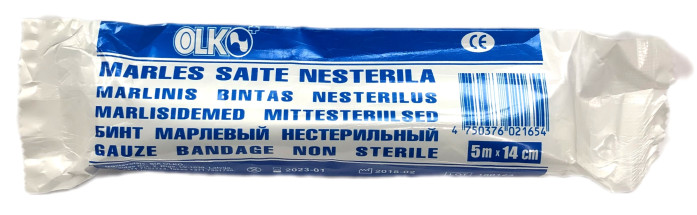detail Nesterilný gázový obväz 5mx14cm OLKO