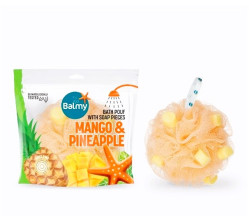 Kúpeľná žinka s mydlom Mango a ananás Balmy