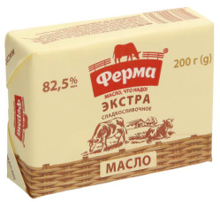 Sladké smotanové maslo 82,5% 200g Ferma