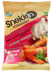 Suchariky s cesnakovou príchuťou 70g Snekkin