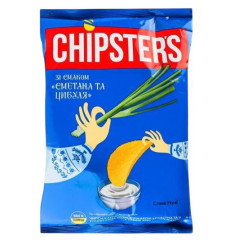 Сhipsy se smetanovou a cibulovou příchutí 120g CHIPSTERS