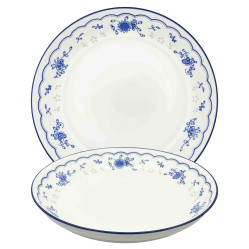 Porcelánový talíř „Květinový vzor“ 25,3×4,5 cm 1400 ml