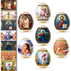 Nálepky na vajcia 7ks Rôzne druhy