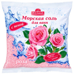 Morská kúpeľová soľ Ruža s penou-kaolín 500g
