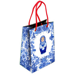 Dárkova taška Matreška Gžel 31*22cm