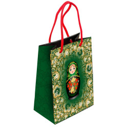Dárková taška MATREŠKA L zelená