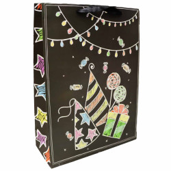 Dárková taška černá 18x23 Darky