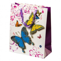 Dárková taška Tulipány s Motylem 44*32cm