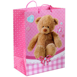 Dárková taška 44*32cm Mišky fialové