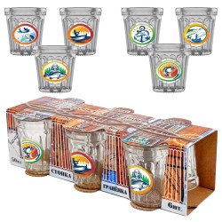 Sada 6 panákov 50ml Rybalka