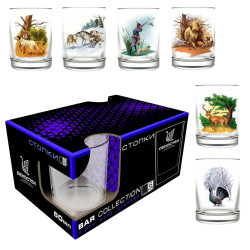 Súprava 6 panákov na alkohol 50ml Zvieratá