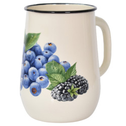 Smaltovaný džbán (kuvšin) Čučoriedky 2,5L