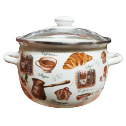 Smaltovaný kastról Kaviareň 3,5L