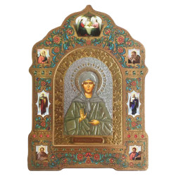 Ikona drevená Matrona 18x25cm