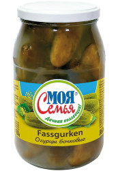 Nakladané uhorky bočkovye 860g Moja semja