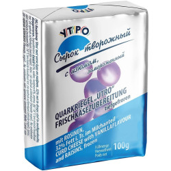 Sladký tvaroh s hrozienkami Utro 100g