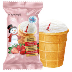 Vanilková zmrzlina s jahodovou náplňou 75g Monolith