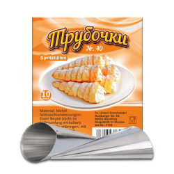  Formy na trubičky 10 ks číslo 40 (D-40)