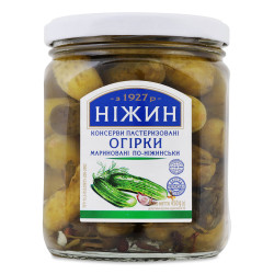 Nakladané uhorky Po-nižynsky 450 g Nizhyn (čistá hmotnosť: 230 g)