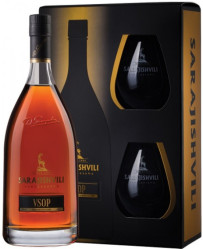Brandy VSOP  0,7L 40% + 2 sklenice Sarajishvili 