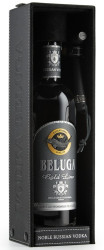 Vodka Beluga Gold Line 40% 1L  v koženém boxe