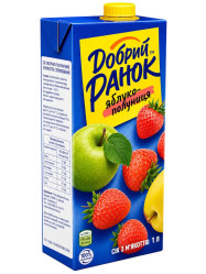 Jablkovo-jahodová šťava s dužinou 1L Dobré ráno
