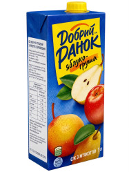 Jablkovo-hrušková šťava s dužinou 1L Dobré ráno