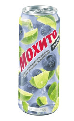 Koktail Mojito Čučoriedka Alk. 0 % 0,45 l
