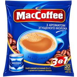 Instantný kávový nápoj 3v1 s príchuťou kondenzovaného mlieka 360g (20 vrecúšok po 18g) MacCoffee