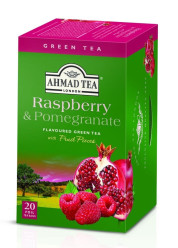 Zelený čaj Malina a granát 20×2 g Ahmad Tea