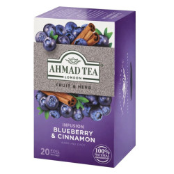 Čaj Čučoriedka a škorica 20×2 g Ahmad Tea