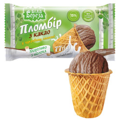 Zmrzlina s kakaom v cukrovom kornútku 77g Belaja Bereza
