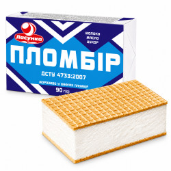 Zmrzlina plombir v oblátkovom liste 90g Lasunka
