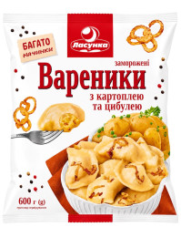 Vareniky so zemiakovou náplňou a smaženou cibuľkou 600g Lasunka