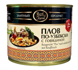 Hotové jedlo Plov Uzbeckij s hovädzím mäsom 525g Best Time