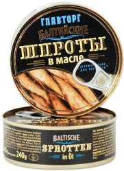 Šproty v oleji 240g Glavtorg