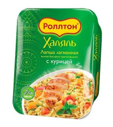 Laghmanské instantné rezance Halal s kuracím mäsom 90 g Rollton