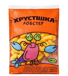 Kukuričné tyčinky s príchuťou „Homár“ 45g Chrustyška