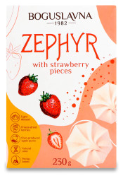 Zefír s kúskami jahôd 230 g Boguslavna