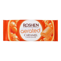 Biela bublinková čokoláda karamelová 80 g Roshen