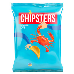 Čipsy s príchuťou kraba 120g Chipsters