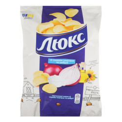 Zemiakové lupienky so smotanovo-cibuľovou príchuťou 125 g Lux
